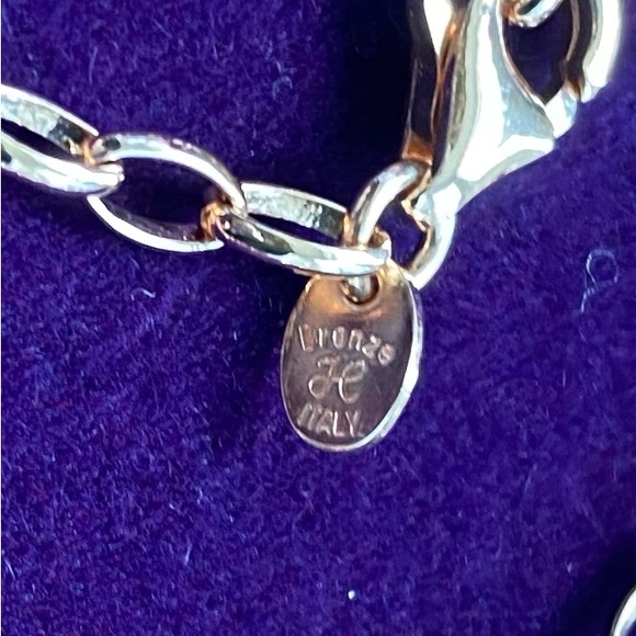 Honora Bronze Italy Opaline Pendant Rose Gold Necklace - Picture 8 of 9